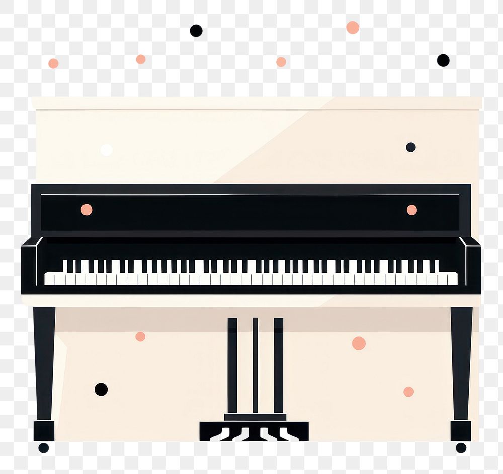 PNG Piano sticker music flat piano keyboard white background.