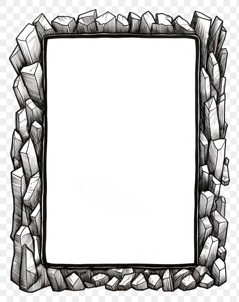 PNG Rectangle crystal frame design rectangle white background absence.