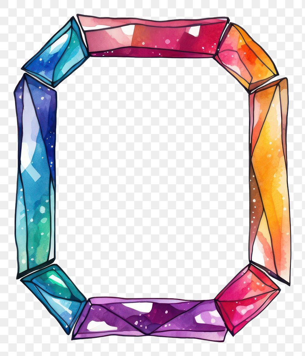 PNG Rectangle crystal frame design rectangle jewelry white background.