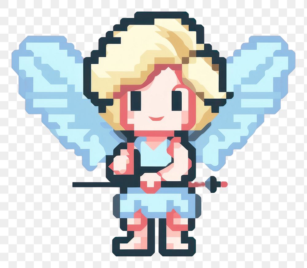 PNG Cupid pixel representation creativity pixelated.
