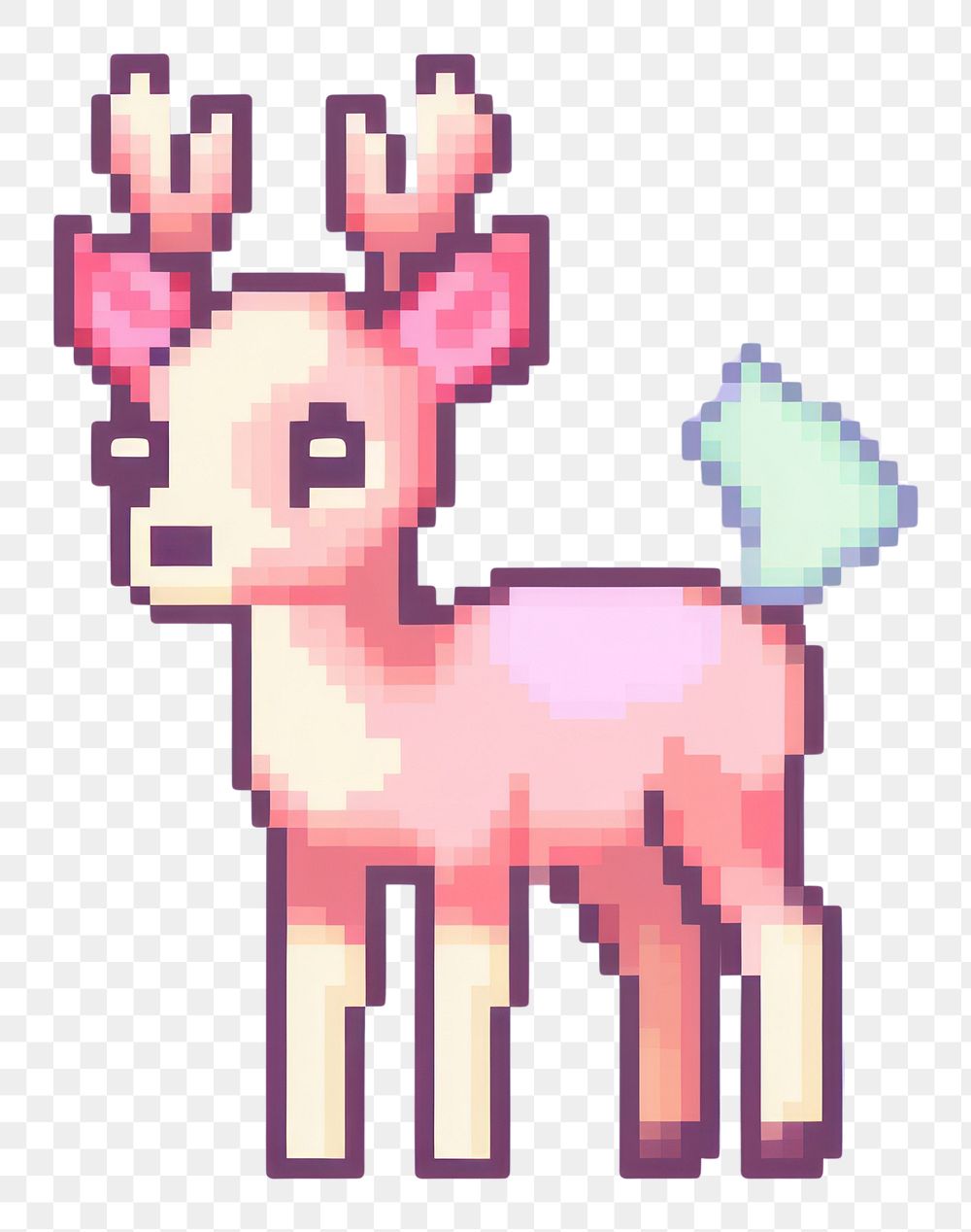 PNG Deer pixel animal mammal creativity.