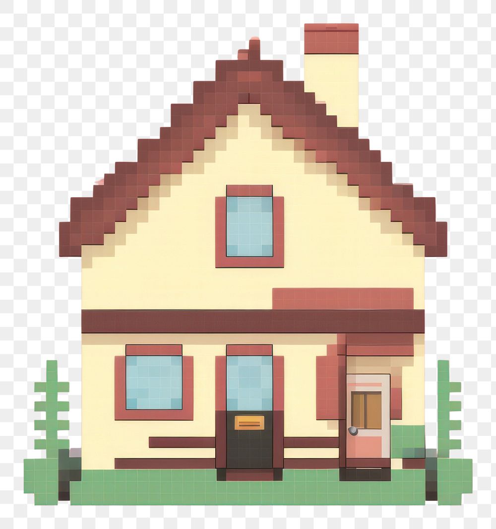 PNG House pixel architecture building cottage.