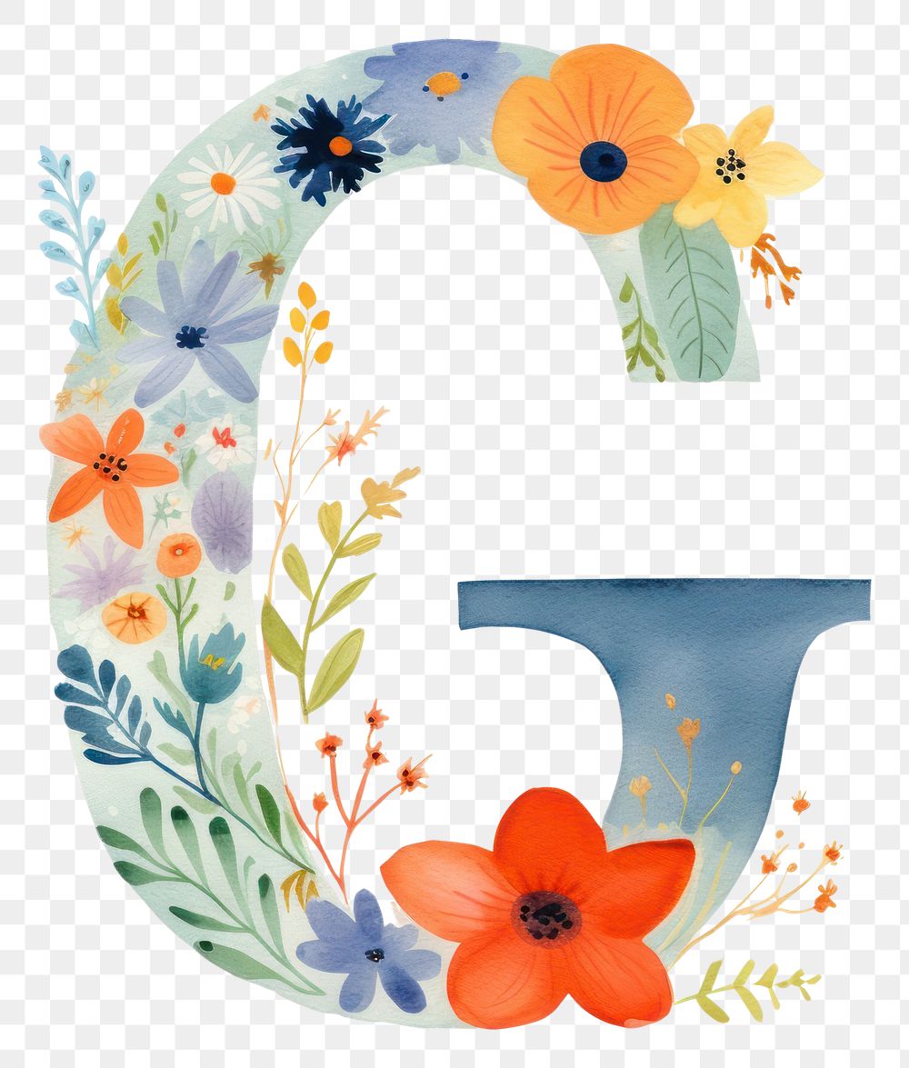PNG Number text alphabet flower