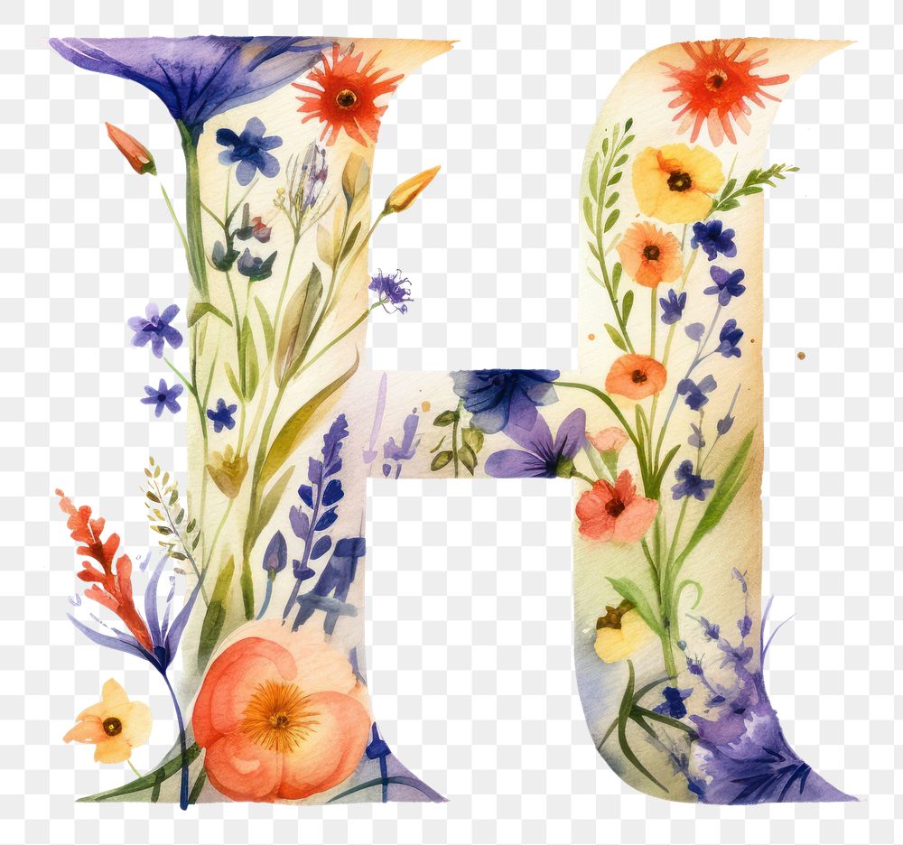 PNG Art flower number text.