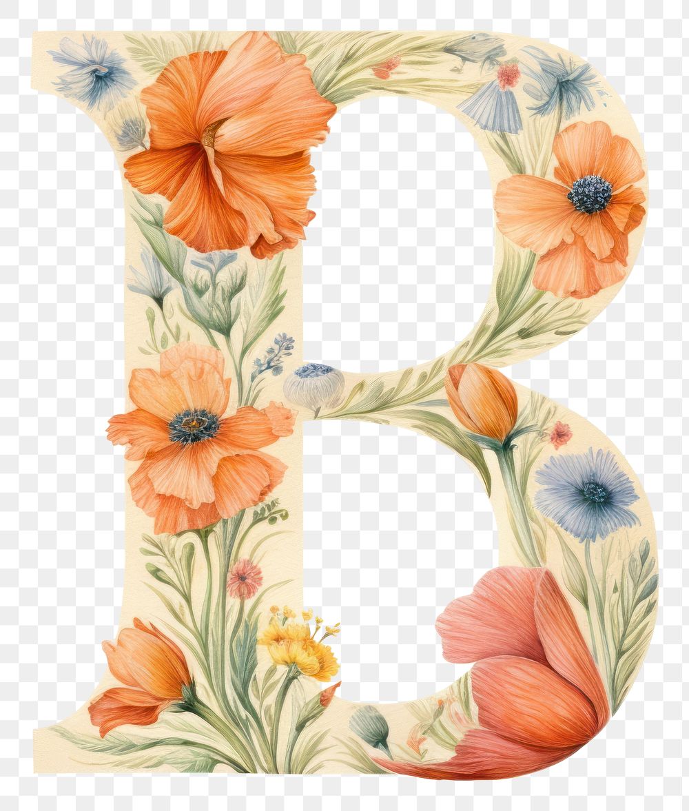 PNG Flower number text art