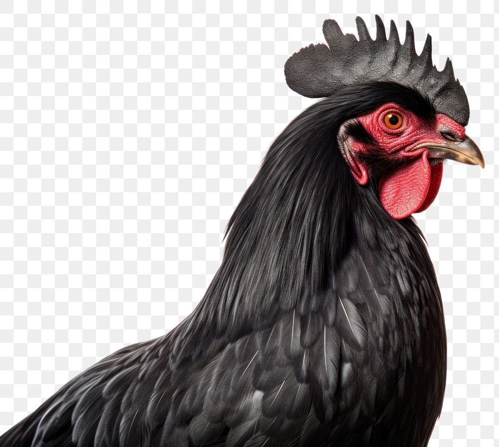 PNG Black Hen chicken poultry animal.