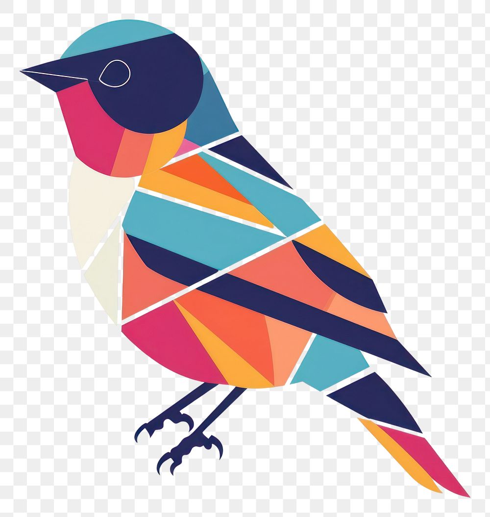 PNG Abstract geometric bird art | Free PNG - rawpixel