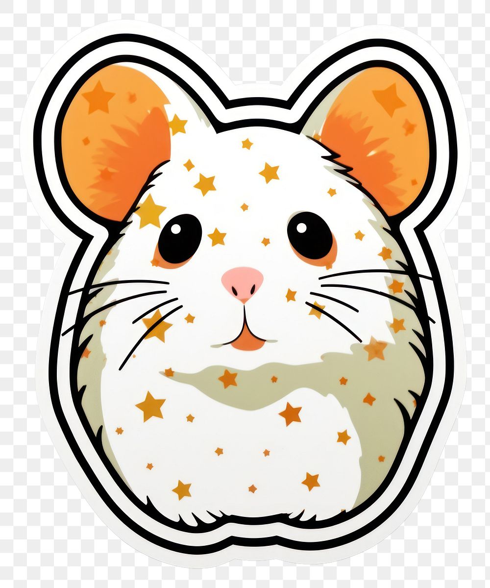 PNG Hamster sticker animal mammal.