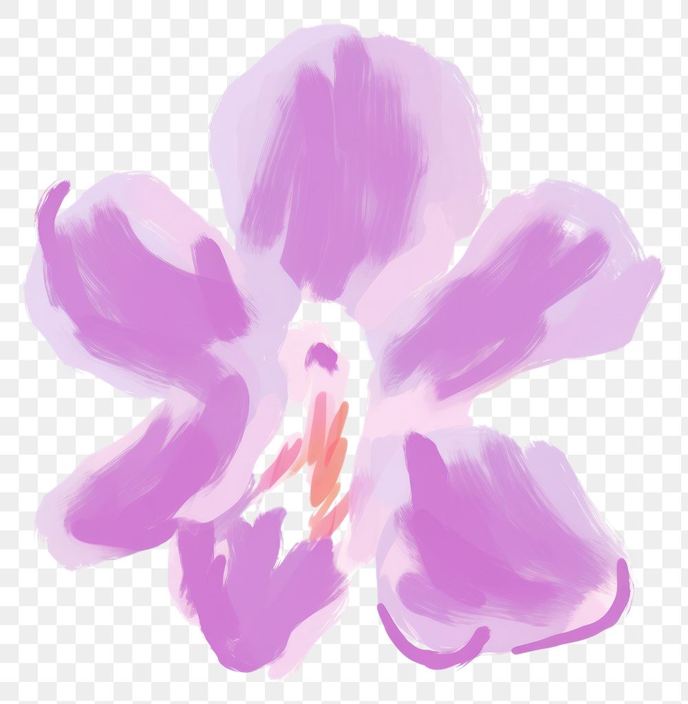 PNG Orchid flower purple petal.