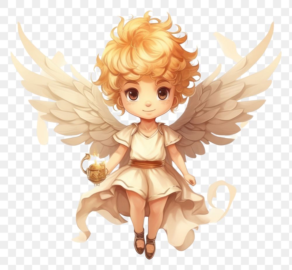 PNG Child angel anime cupid representation.