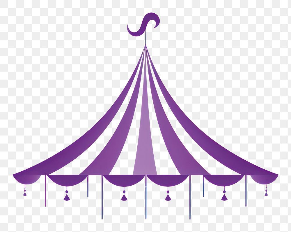 PNG Circus linocut purple logo chandelier.