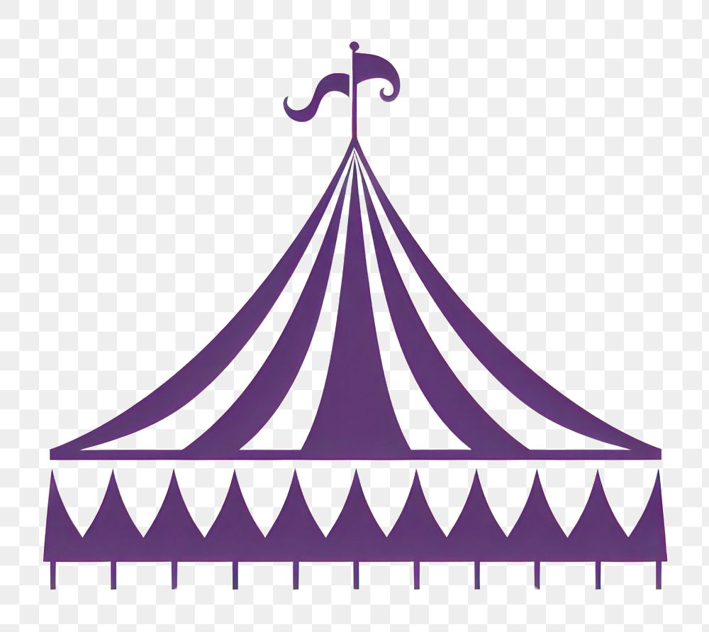 PNG Circus linocut purple logo architecture.