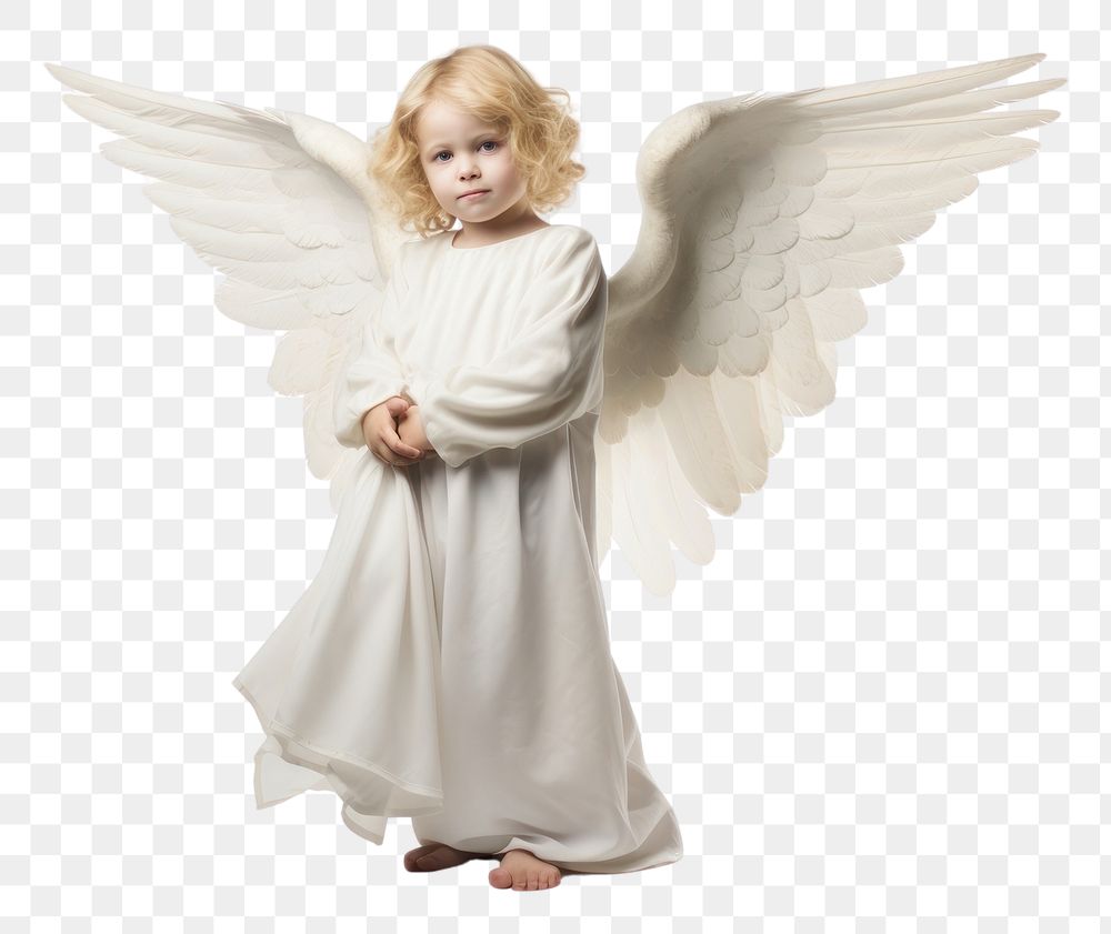 PNG Little white guardian angel child white background spirituality.