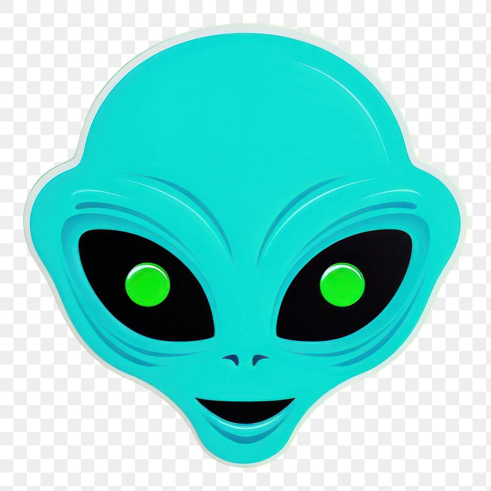 PNG Alien shape green representation.