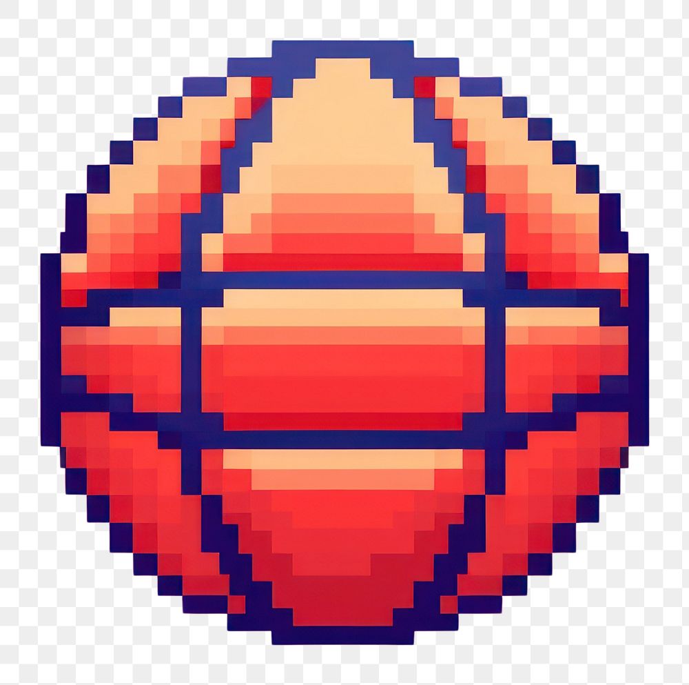 PNG Basketball pixel sphere shape technology.