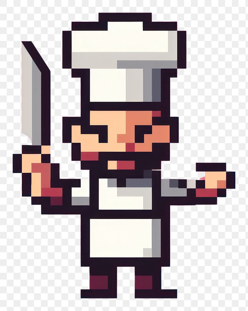 PNG Chef pixel graphics art nutcracker.