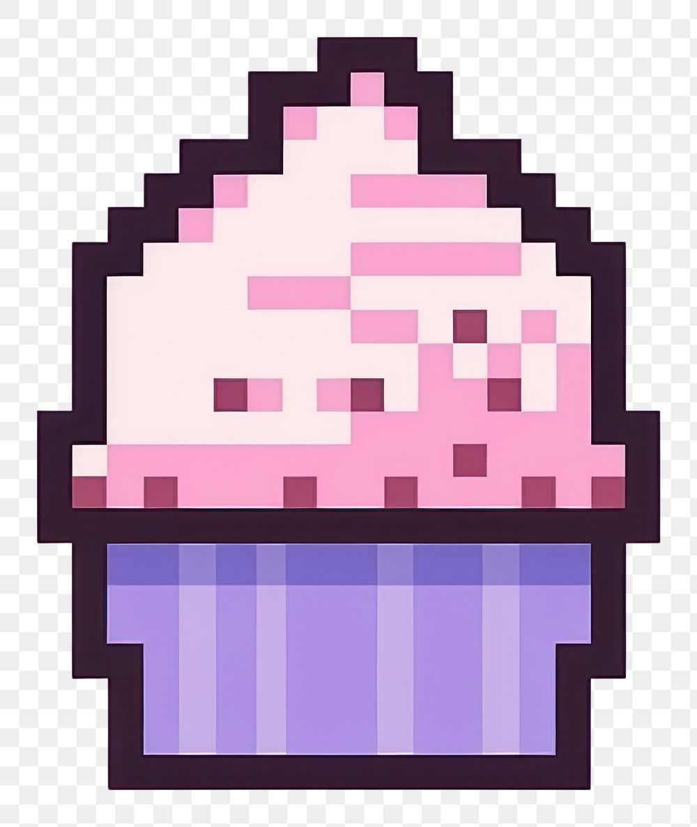 PNG Cupcake pixel dessert food nonpareils.