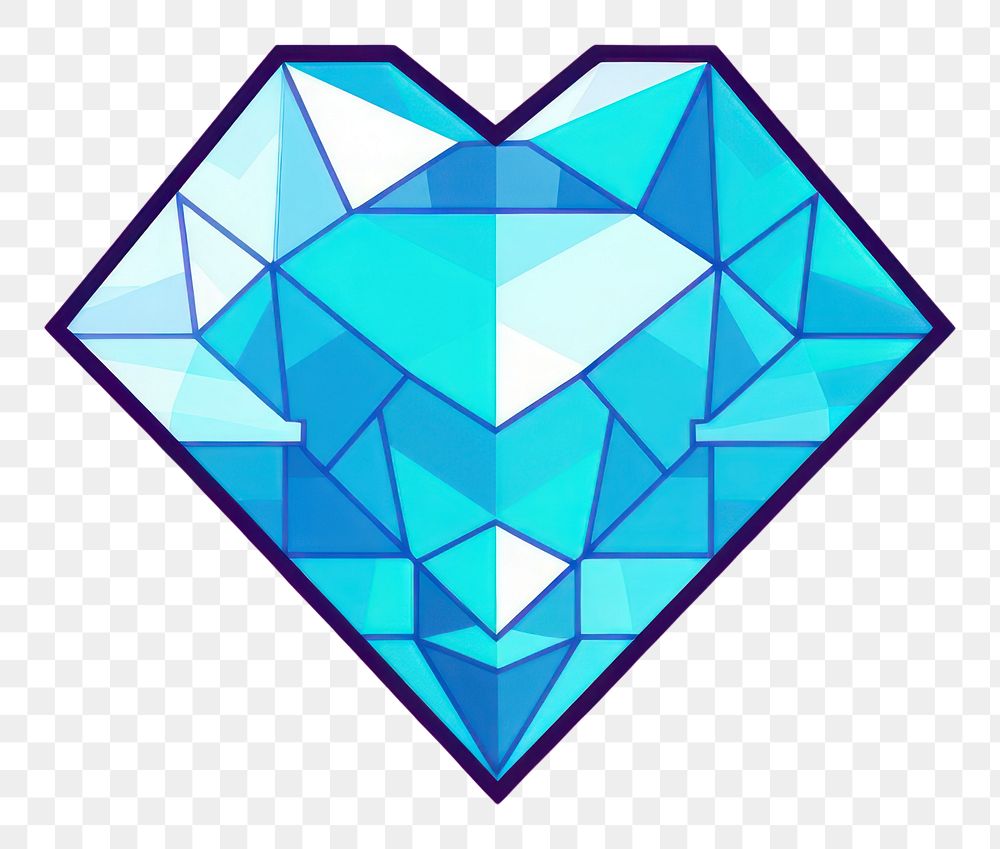 PNG Diamond pixel jewelry shape art.