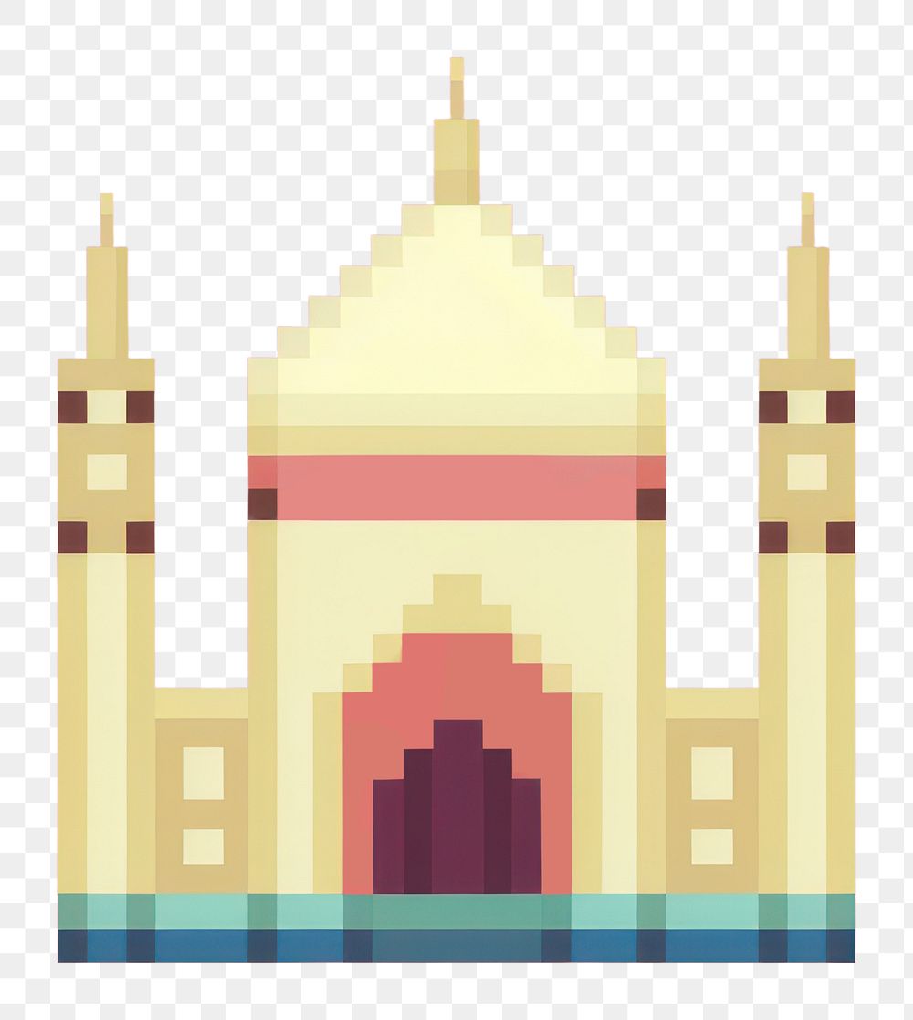 PNG Eid mubarak pixel architecture building shape.
