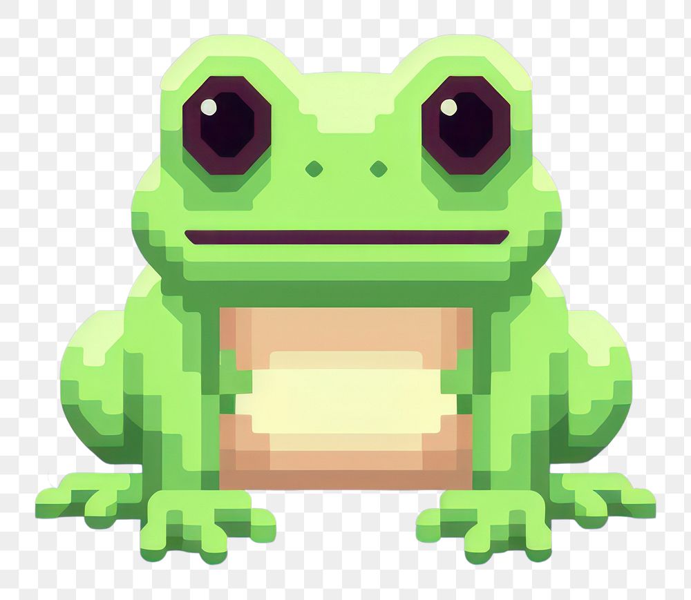 PNG Frog pixel amphibian wildlife animal.