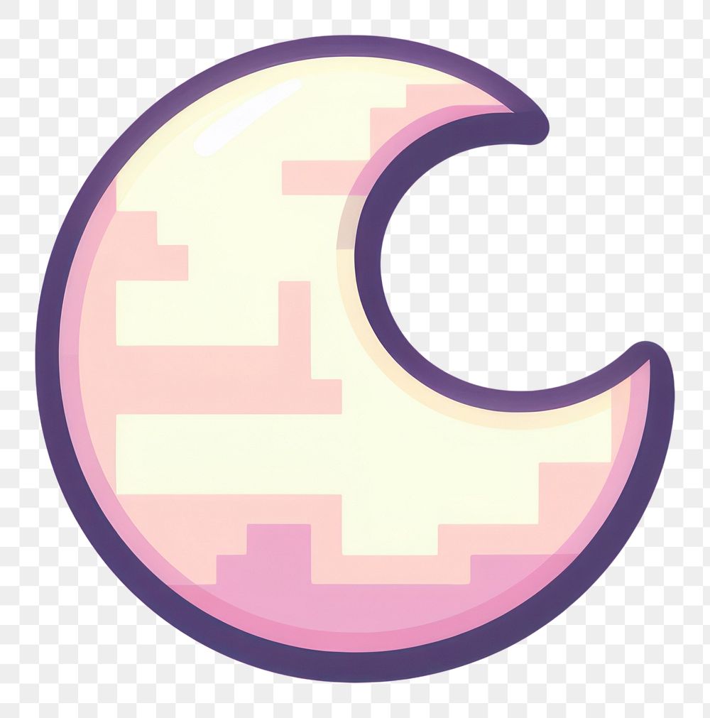 PNG Moon pixel graphics purple shape.