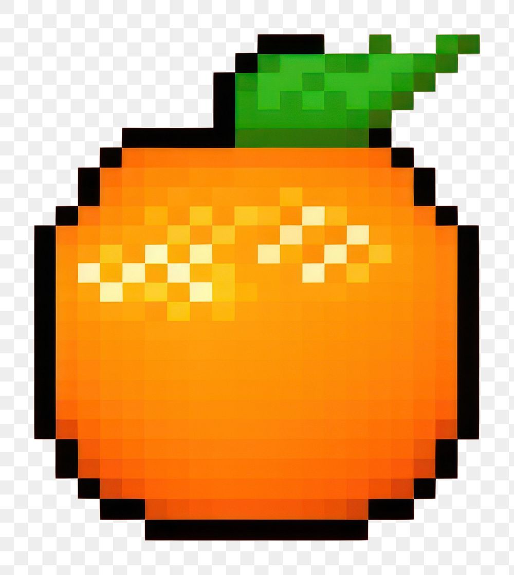 PNG Orange fruit pixel plant food clementine.