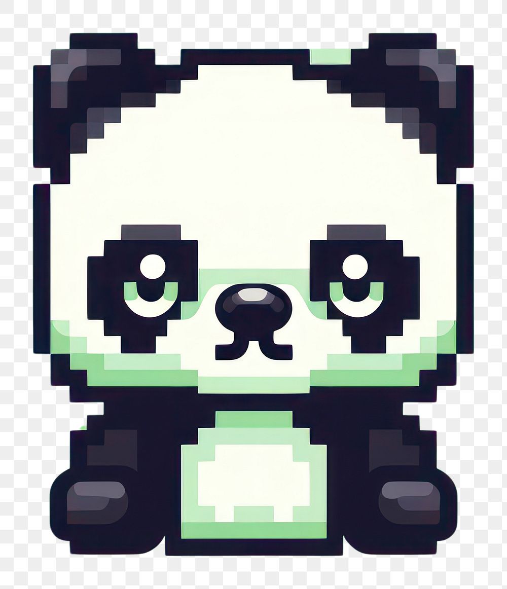 PNG Panda pixel cute technology carnivora.