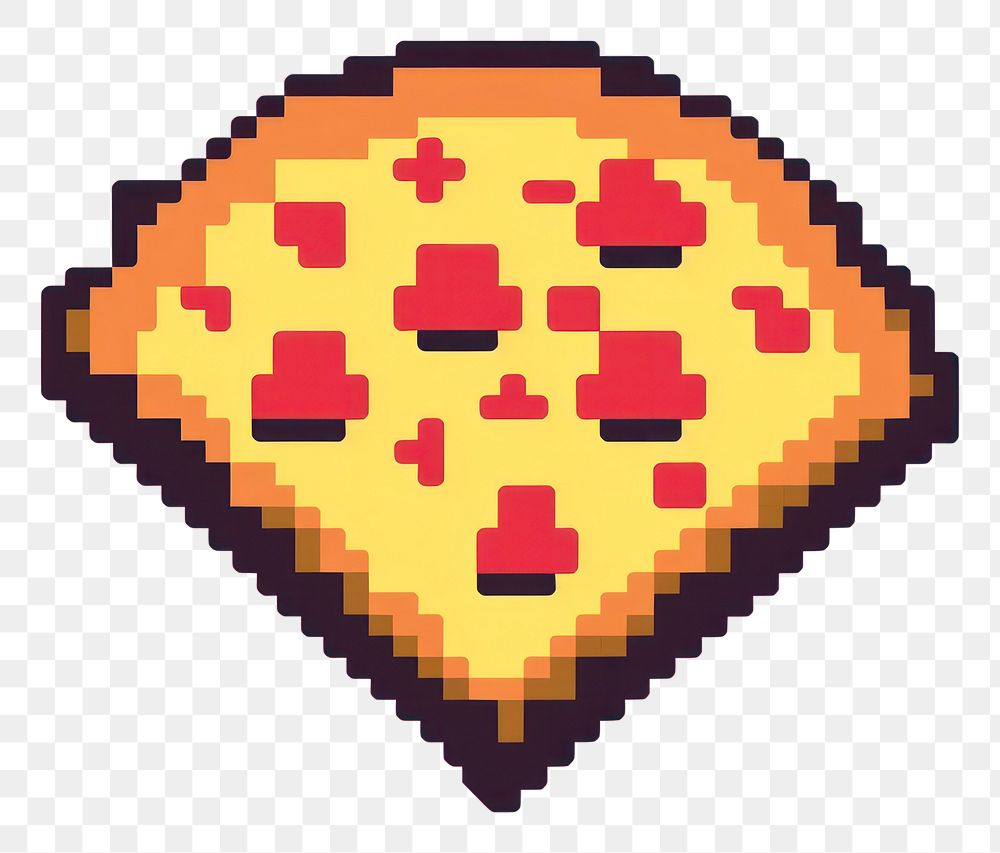 PNG Pizza pixel shape food art.