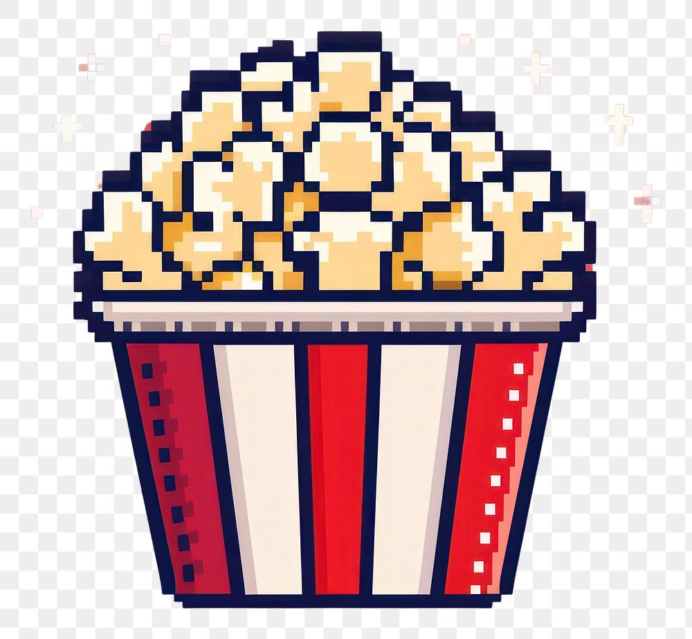 PNG Popcorn pixel snack food nonpareils.