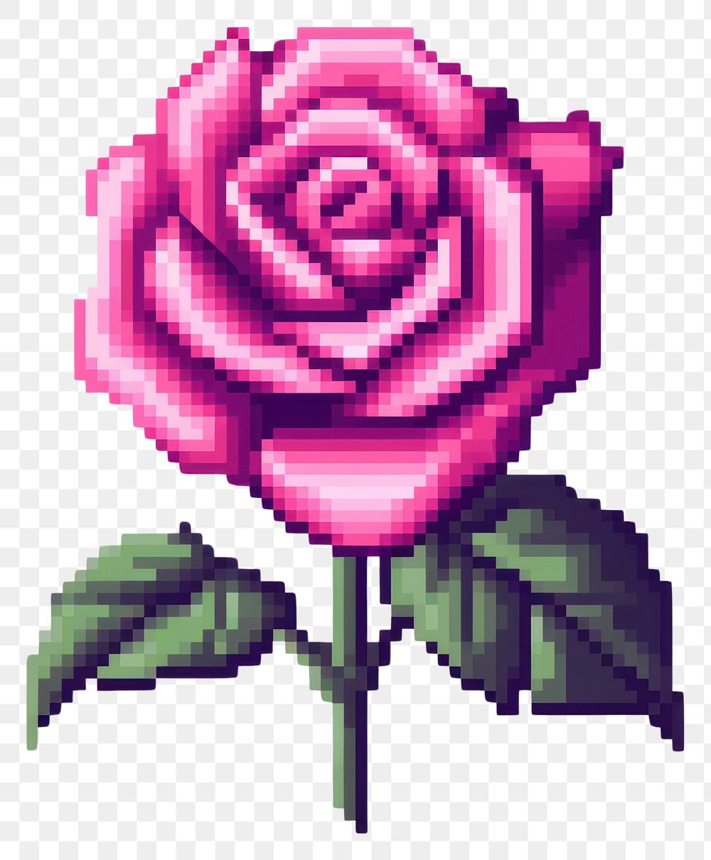 PNG Rose pixel art pattern | Premium PNG - rawpixel