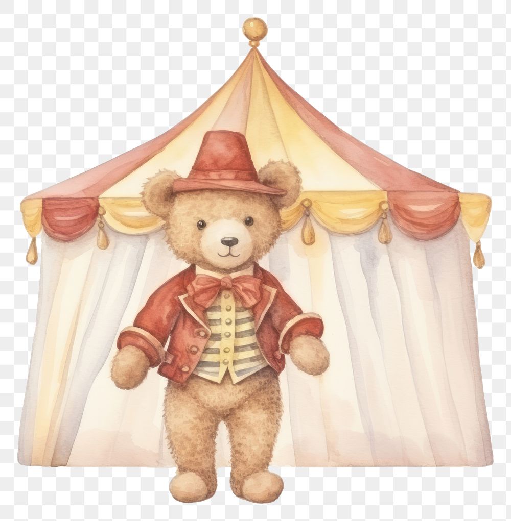 PNG  Teddy bear circus cute toy.
