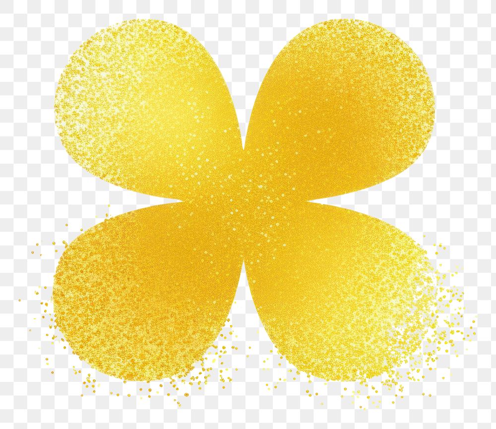 PNG Clover icon yellow flower white background.