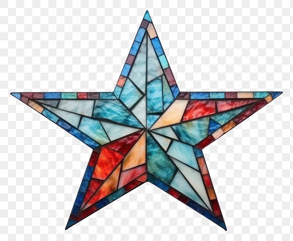 Mosaic tiles of a star architecture creativity decoration.