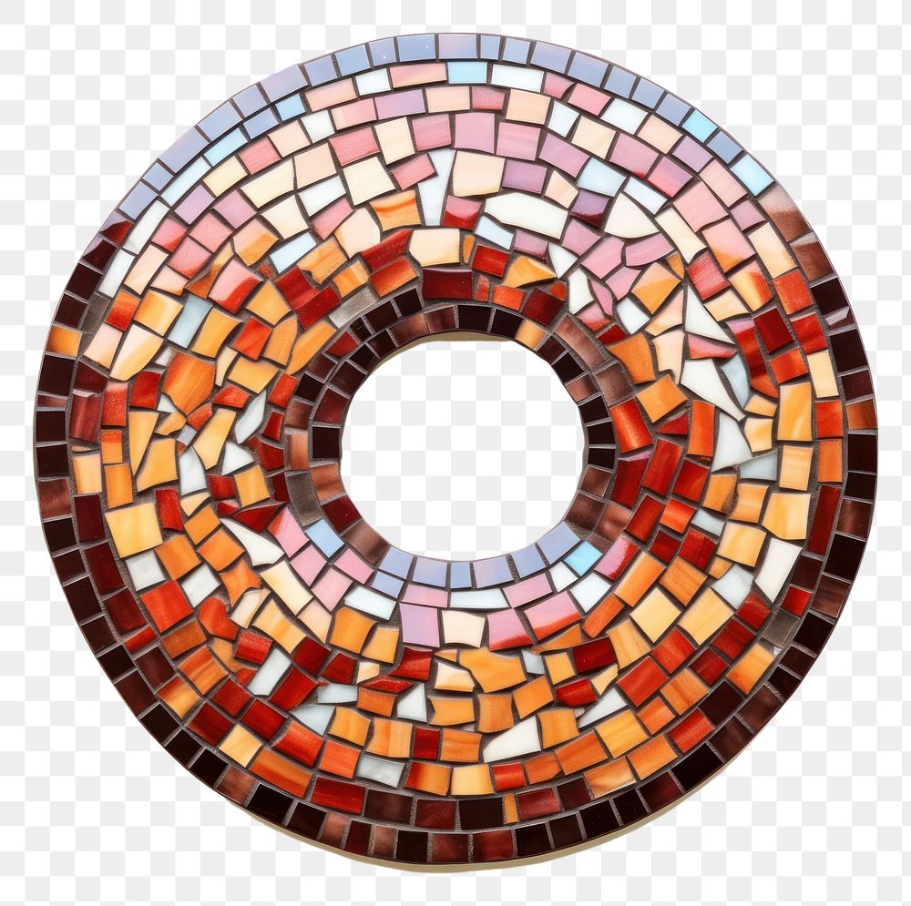 Mosaic tiles of donut art chandelier pattern.