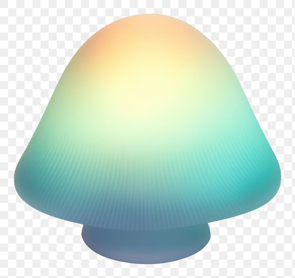 PNG Abstract blurred gradient illustration mushroom lampshade technology lighting.