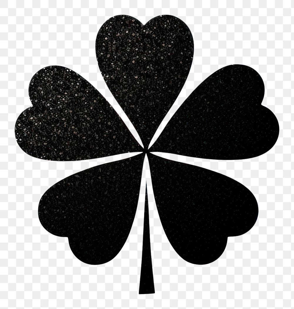 PNG Clover icon shape black leaf.