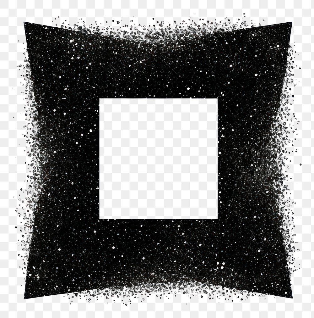 PNG Square icon shape black white background.