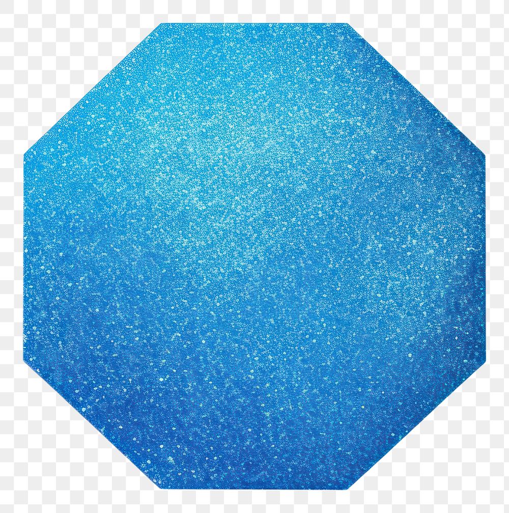 PNG Octagon icon shape blue white background.