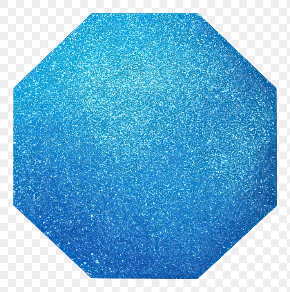 PNG Octagon icon shape blue 