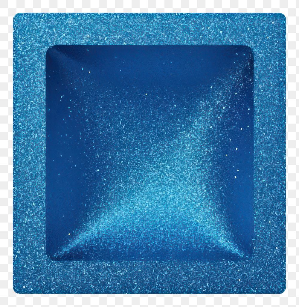 PNG Square icon glitter shape blue.