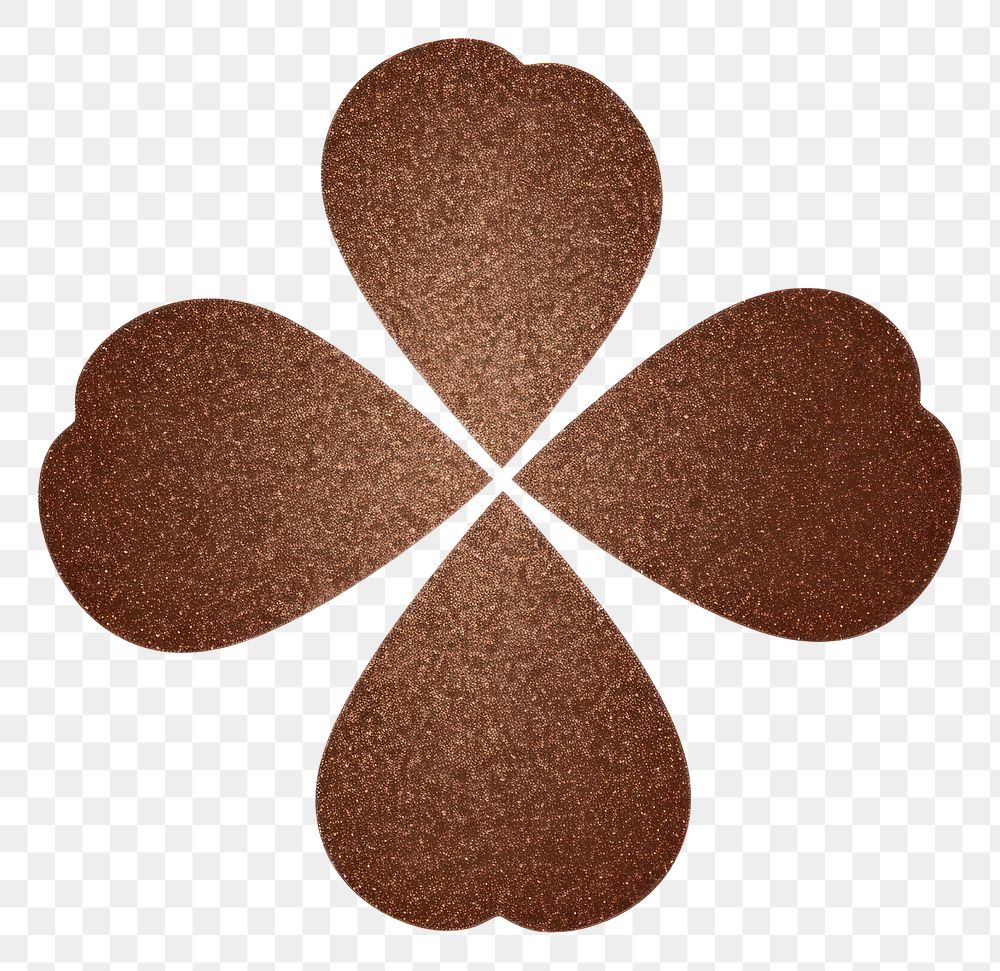 PNG Clover icon shape brown white background.