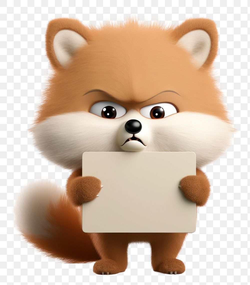 PNG Sad fox animal mammal cute.