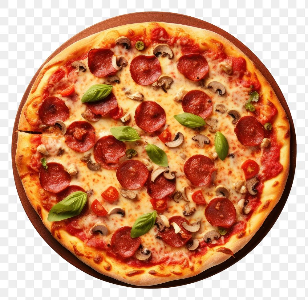 PNG Pizza food mozzarella pepperoni.