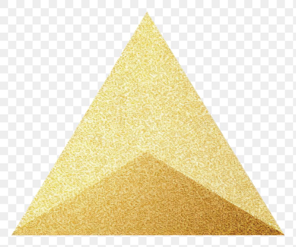 PNG Triangle icon pyramid shape gold.