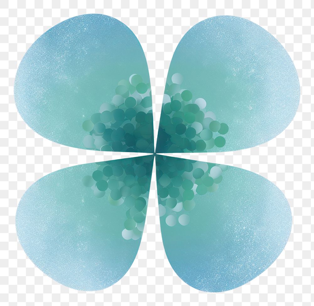 PNG Clover icon shape blue leaf.