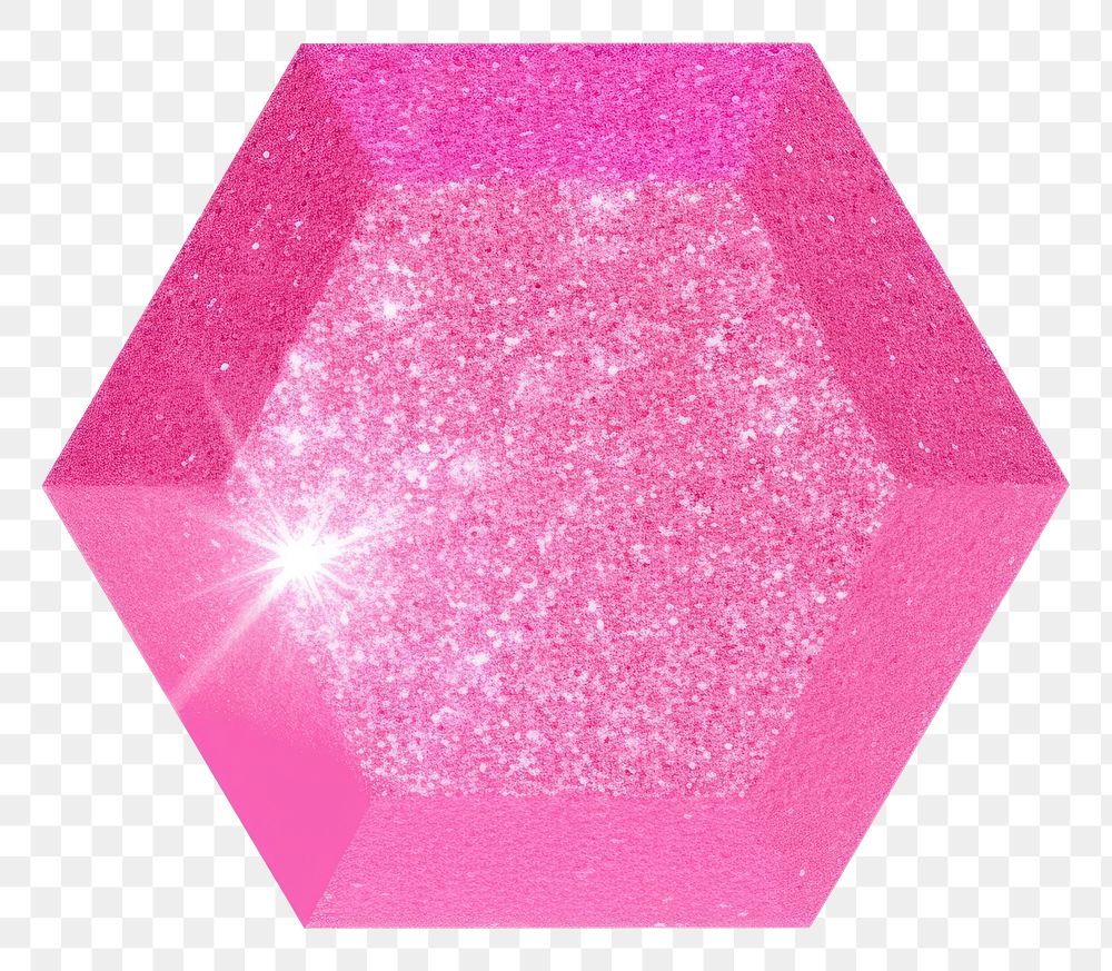 PNG Octagon icon glitter shape pink.