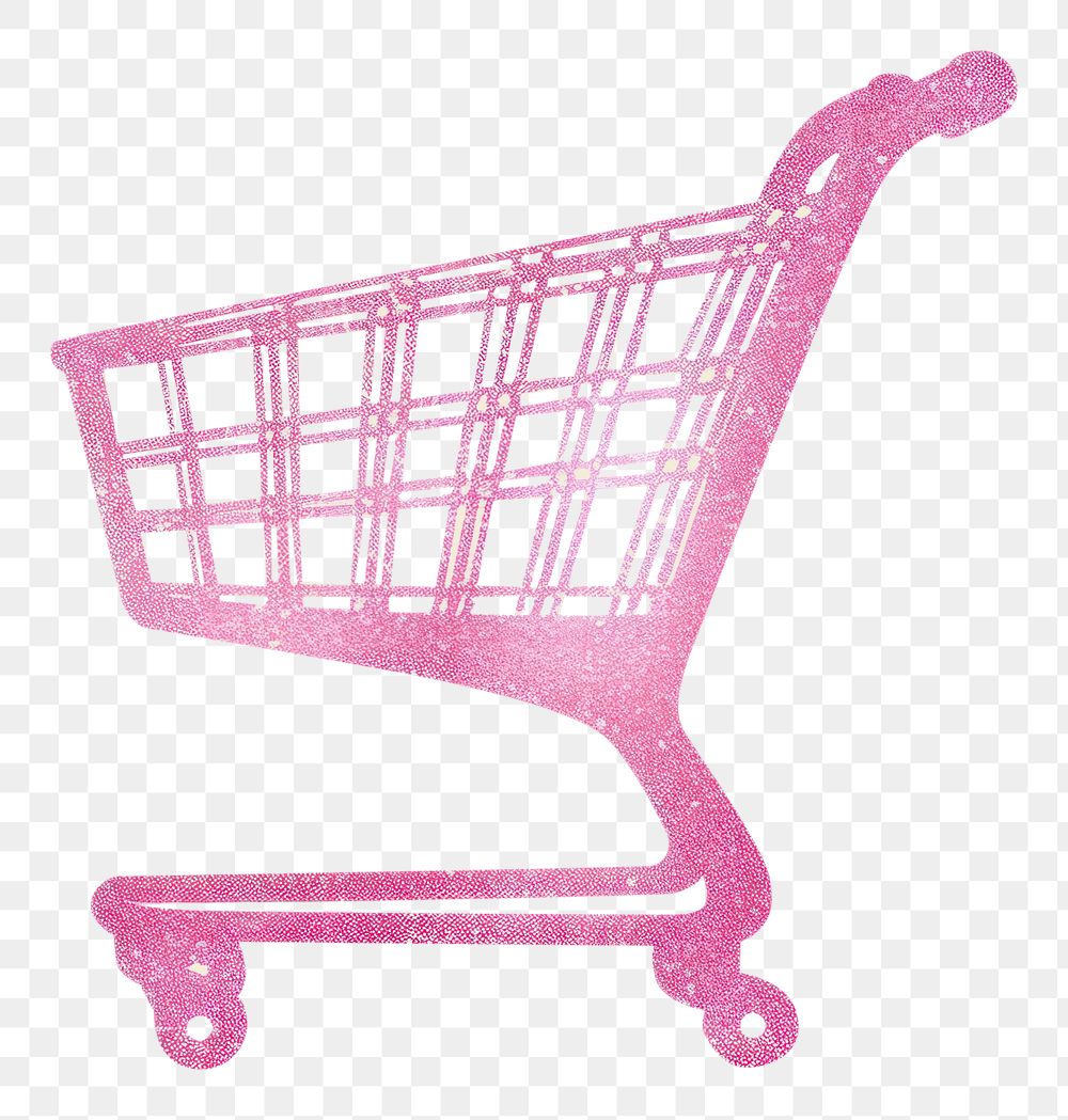 PNG Shopping cart icon pink white background consumerism.