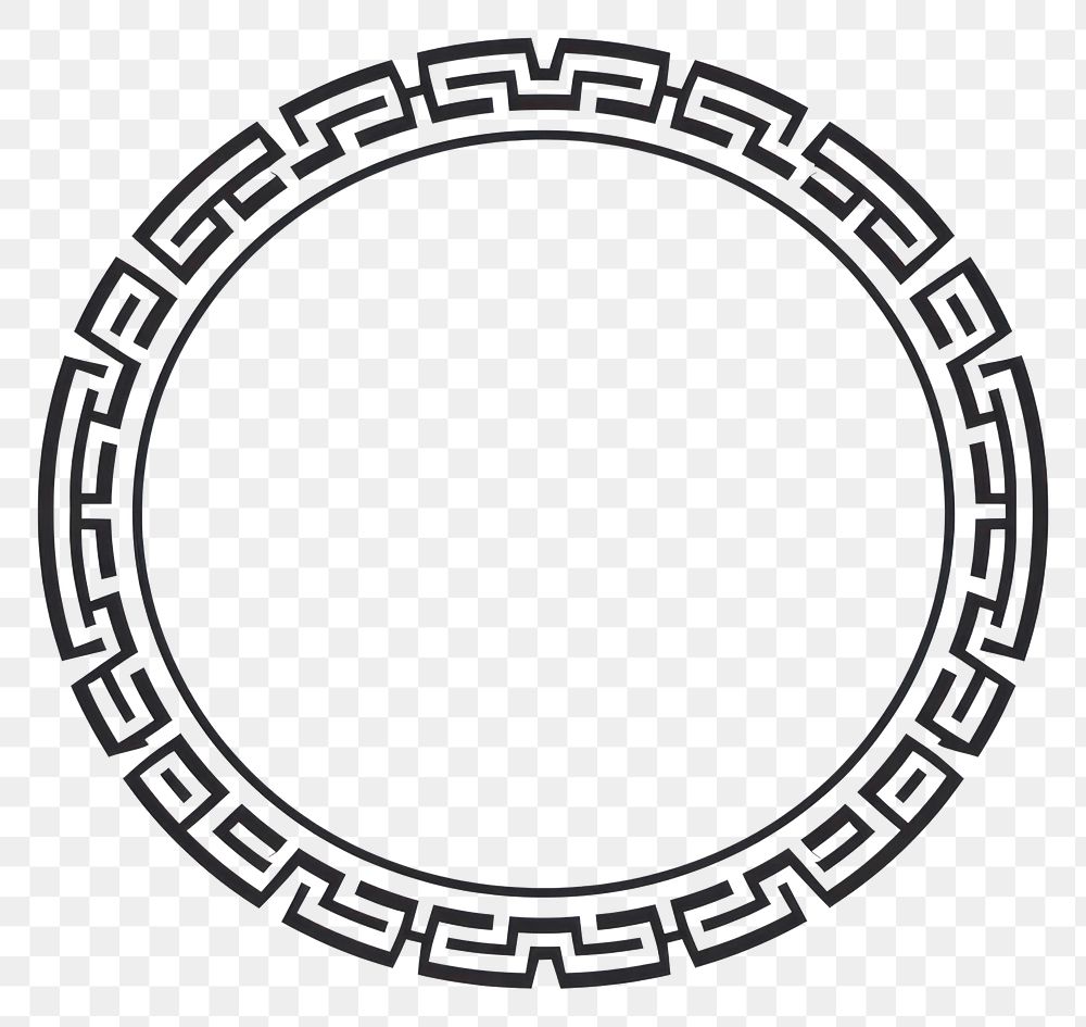 PNG Chinese circle frame astronomy outdoors pattern.