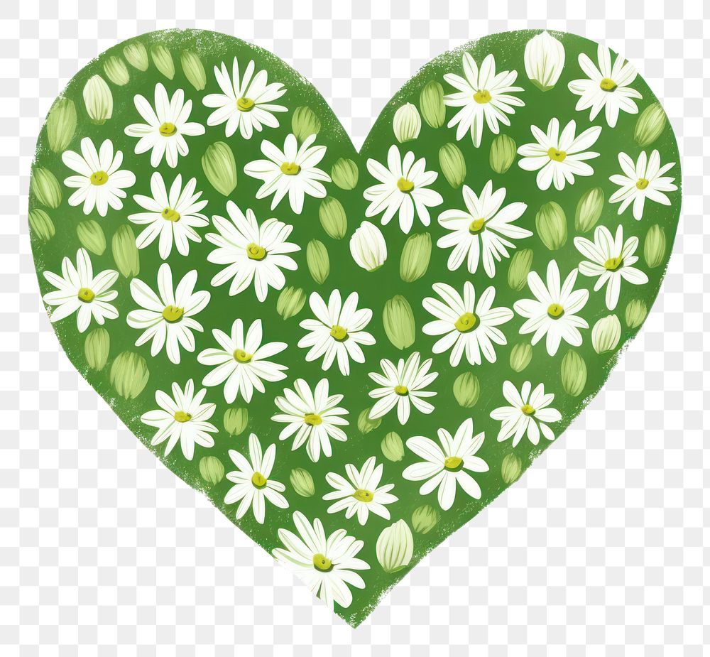 PNG Daisy heart backgrounds white.