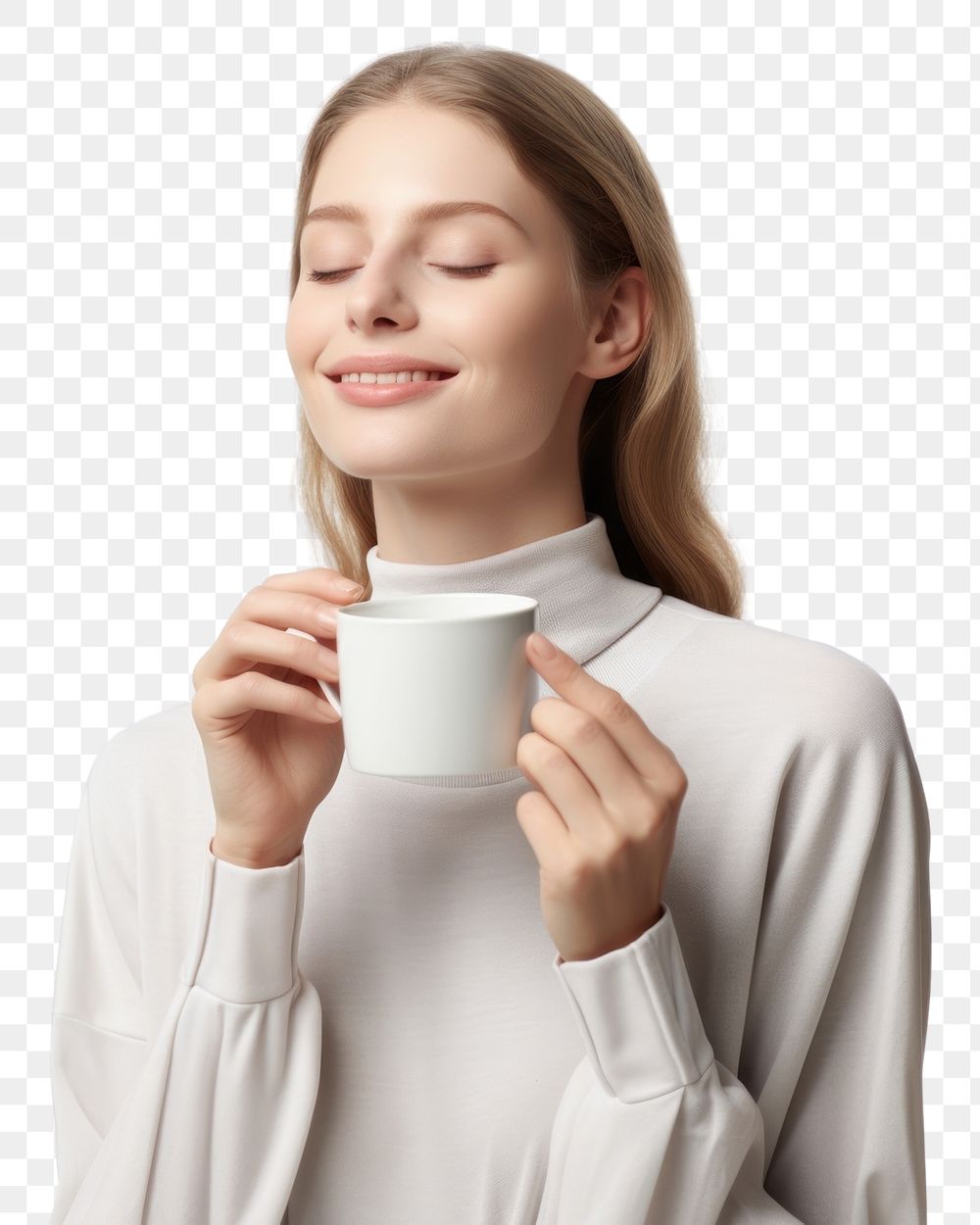 PNG Tea drinking cup mug.